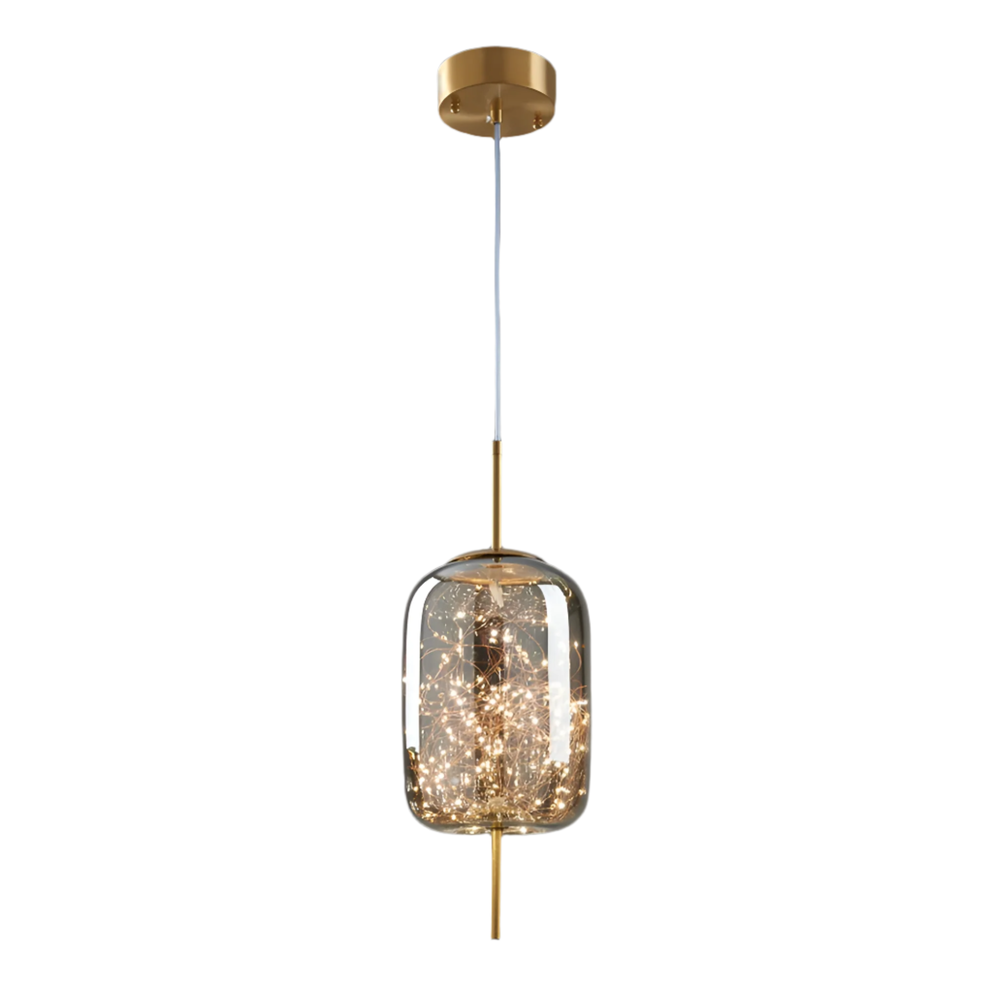 Pendant Light Glass 7.9 in Modern Adjustable Dining Room Kitchen Island Hanging Ceiling Lamp Scandinavian Minimalist Fixture | Thomler