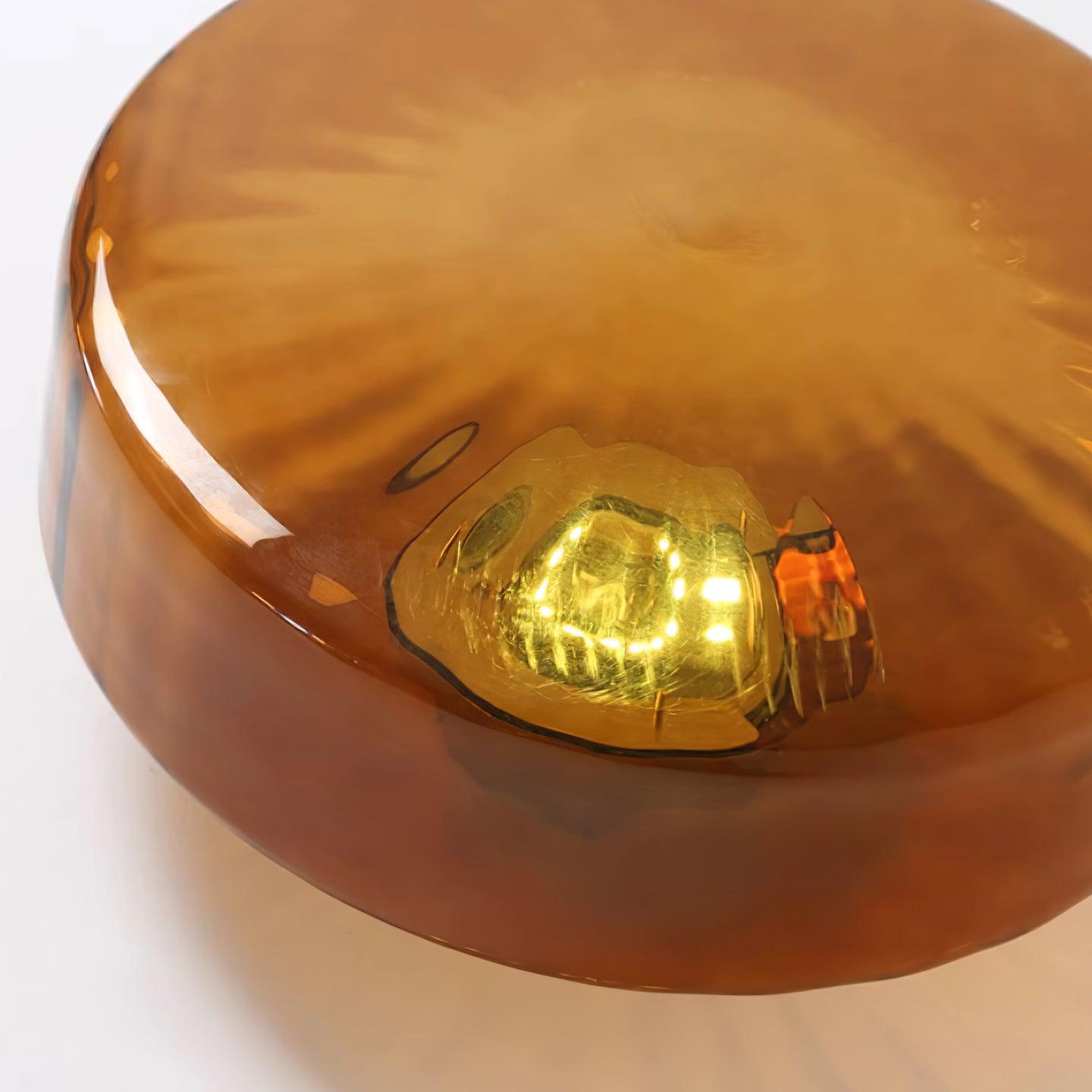 Ceiling Light Glass 14.9 in Amber Warm White 10W Bedroom Hallway Corridor Lighting | Thomler