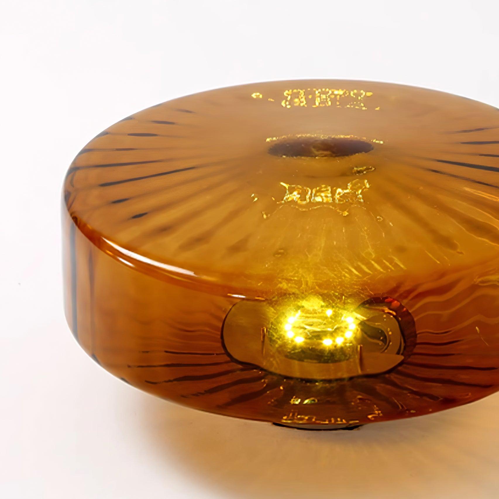 Ceiling Light Glass 14.9 in Amber Warm White 10W Bedroom Hallway Corridor Lighting | Thomler