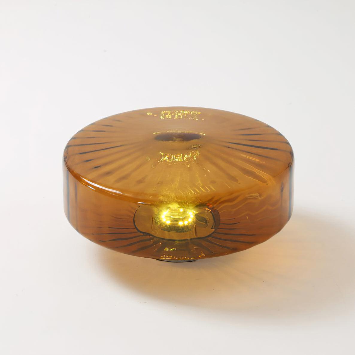 Ceiling Light Glass 14.9 in Amber Warm White 10W Bedroom Hallway Corridor Lighting | Thomler