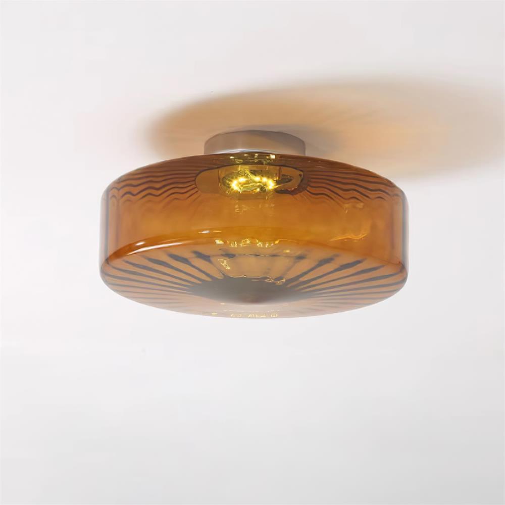 Ceiling Light Glass 14.9 in Amber Warm White 10W Bedroom Hallway Corridor Lighting | Thomler