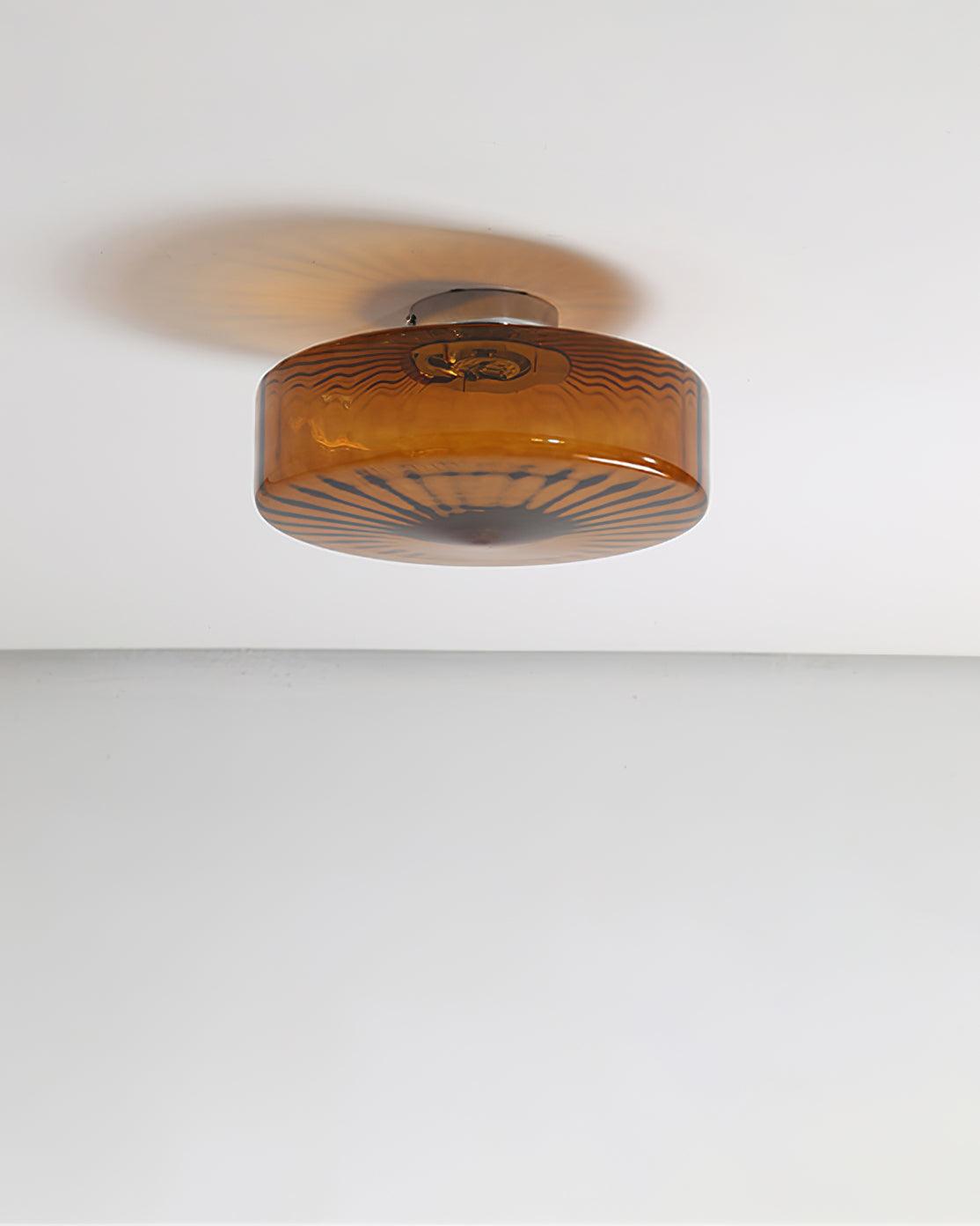 Ceiling Light Glass 14.9 in Amber Warm White 10W Bedroom Hallway Corridor Lighting | Thomler