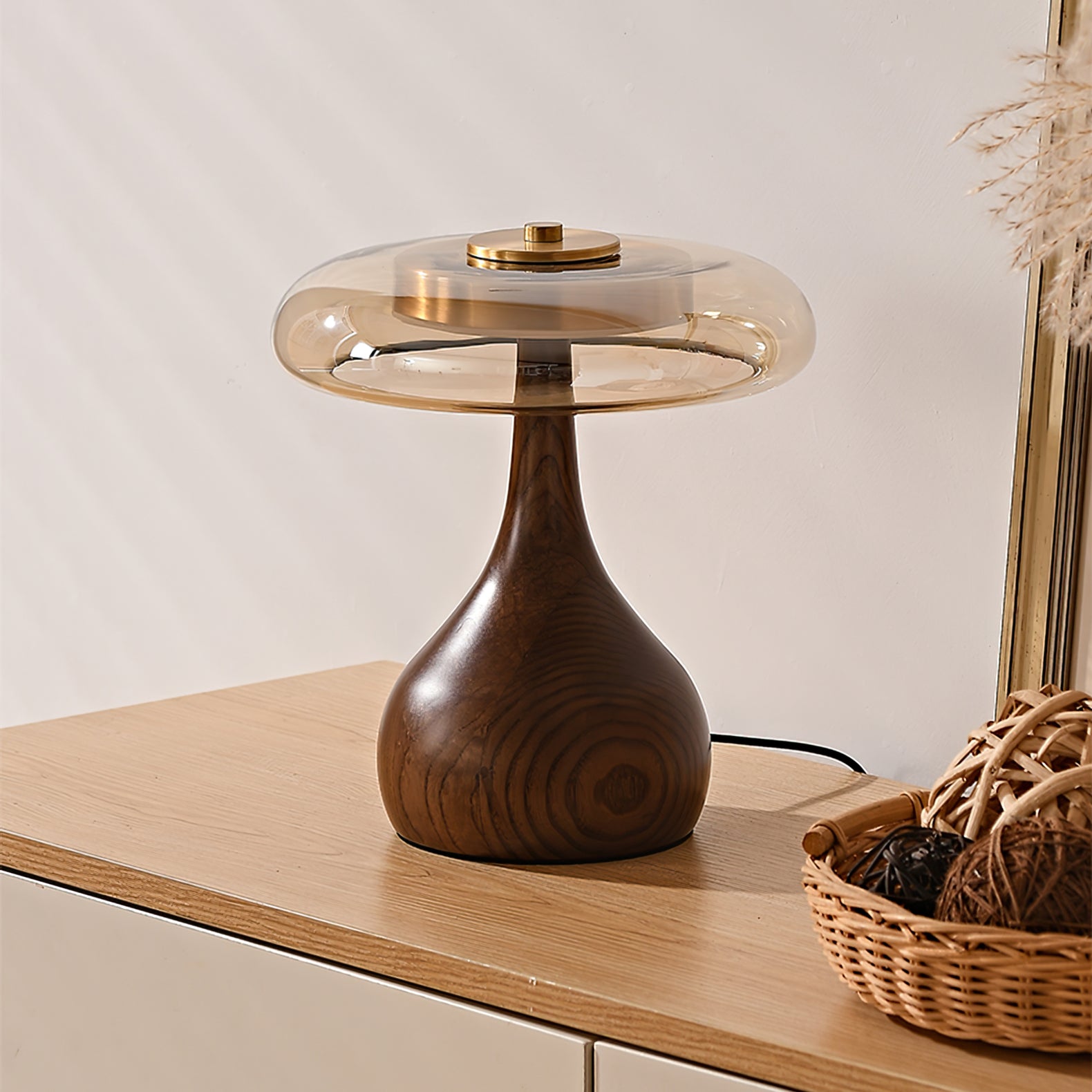 Table Lamp Glass Brass 12W 9.6 in Indoor Accent Lighting Adjustable Color Temperatures Warm Cool Neutral | Thomler