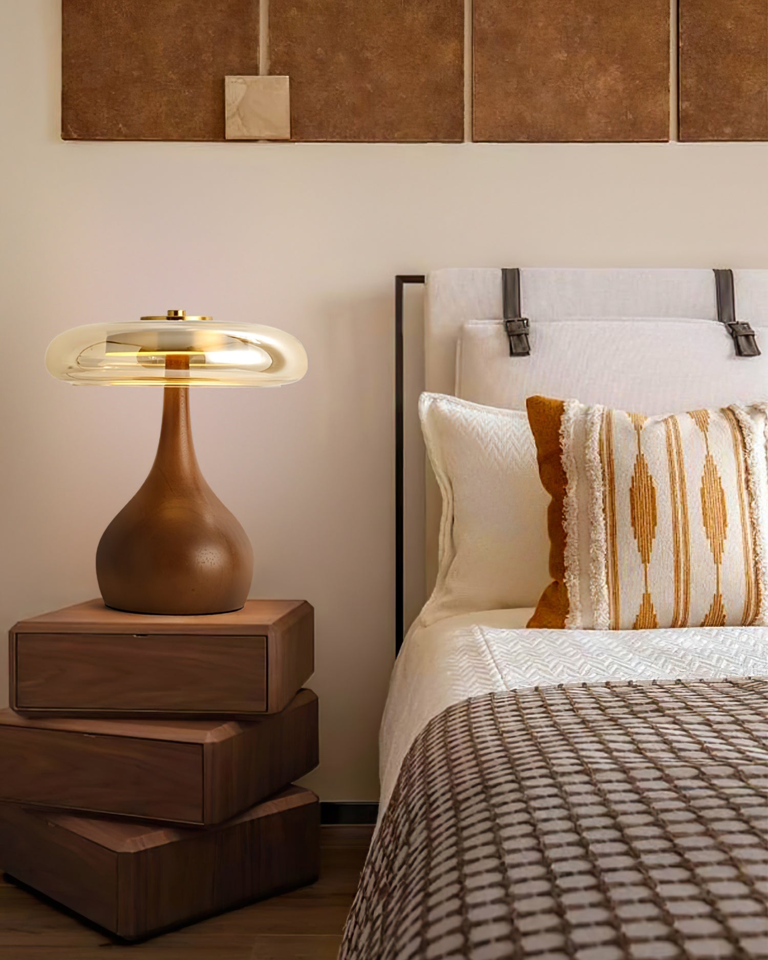 Table Lamp Glass Brass 12W 9.6 in Indoor Accent Lighting Adjustable Color Temperatures Warm Cool Neutral | Thomler