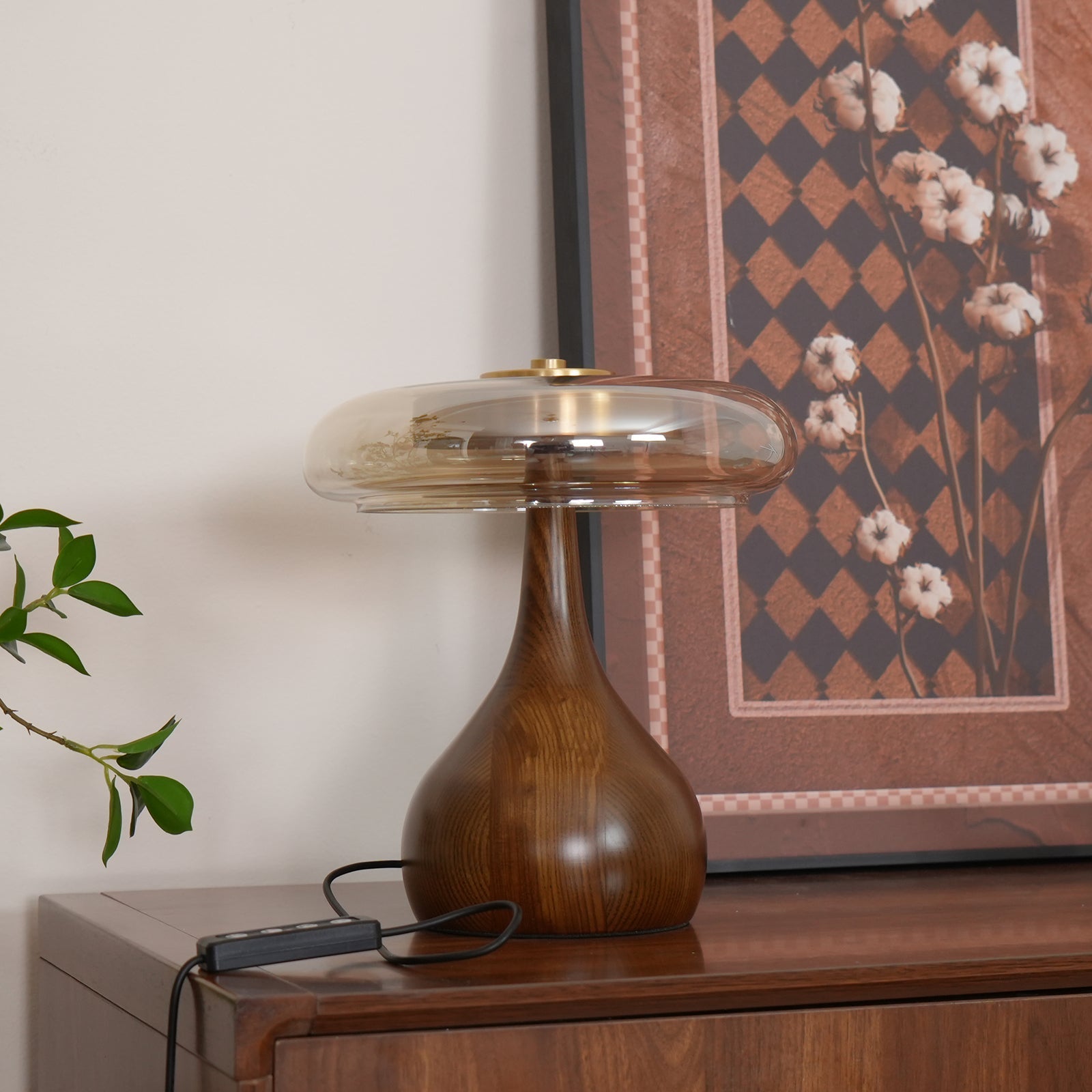 Table Lamp Glass Brass 12W 9.6 in Indoor Accent Lighting Adjustable Color Temperatures Warm Cool Neutral | Thomler