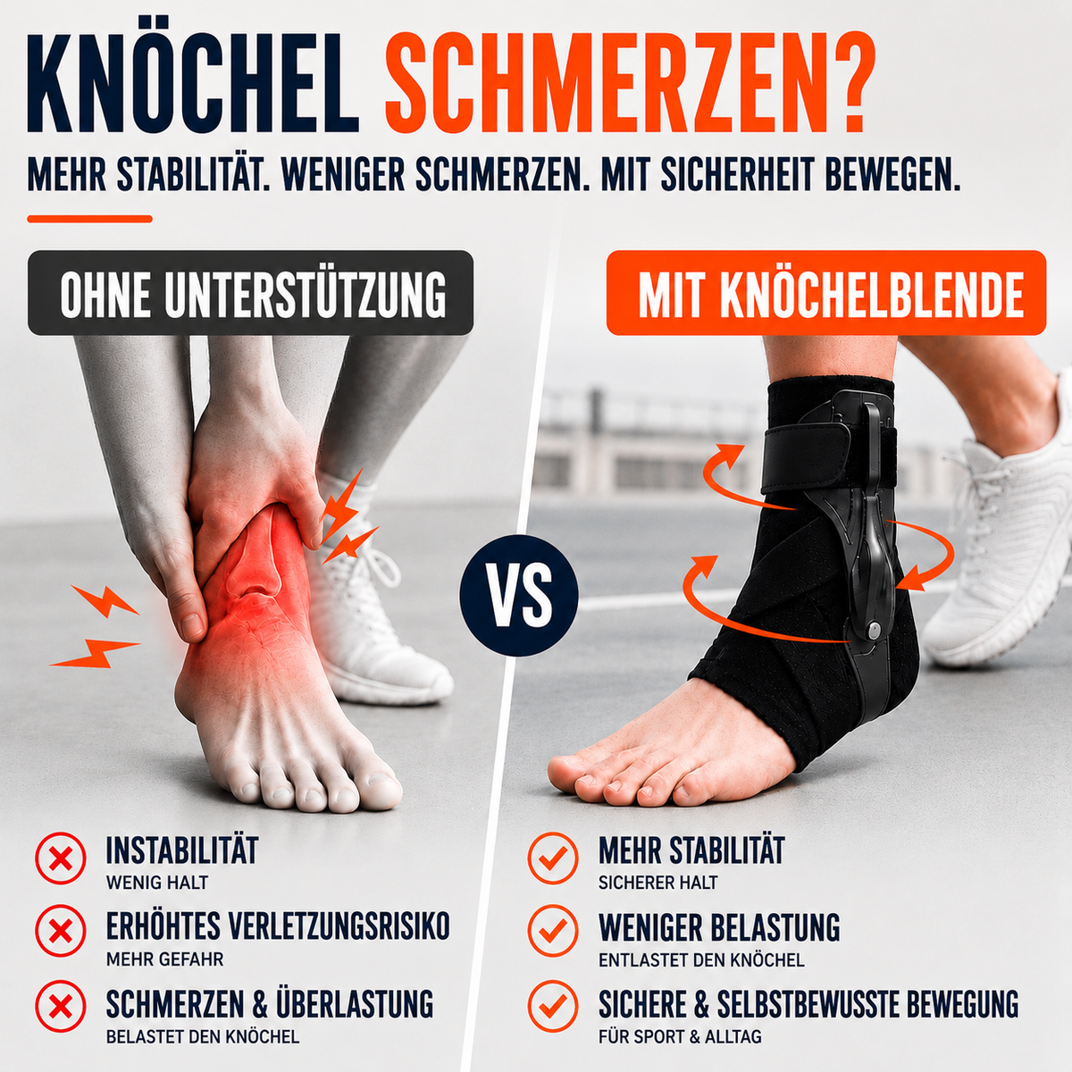 Adjustable Ankle Support Brace with Compression Straps for Sports & Recovery – Breathable Stabilizer for Running, Basketball, Soccer | Thomler