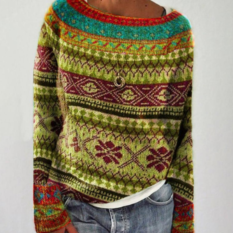 Classic Crewneck Knit Sweater for Women – Soft Cotton Blend Pullover Top for Everyday Wear & Layering | Thomler