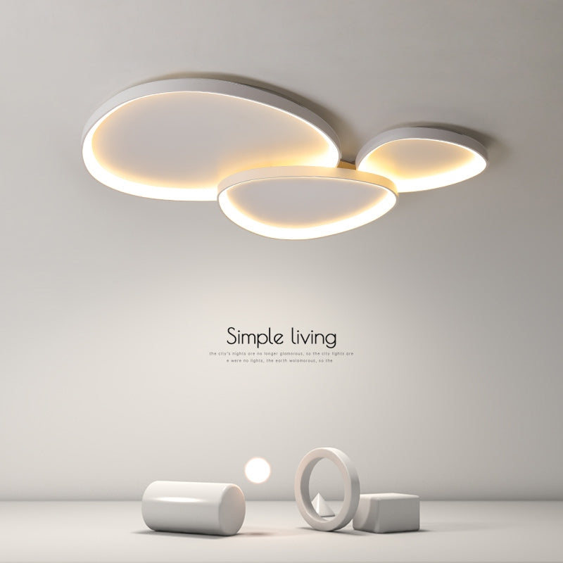 Ceiling Light Metal LED Ø42.0 cm Black White Bedroom Hallway Dimmable Surface Mounted Modern Living Room Lamp | Thomler
