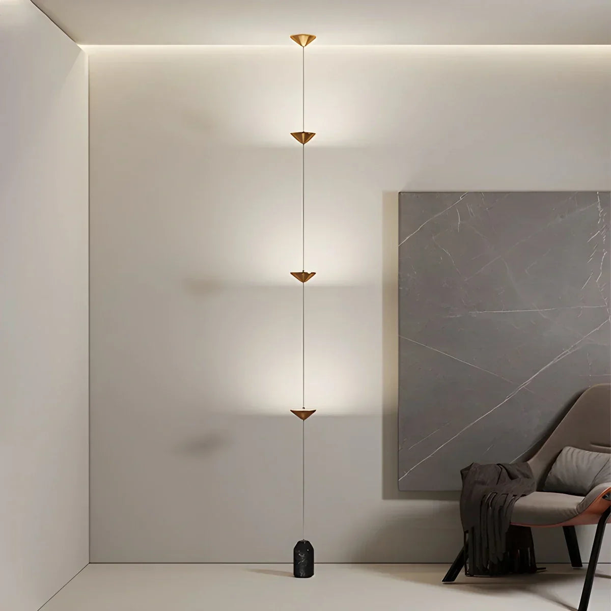 Floor To Ceiling Lamp Metal Adjustable 2.5–3.2 m Warm LED Living Room Bedroom Lighting Vertical Modern Design | Thomler