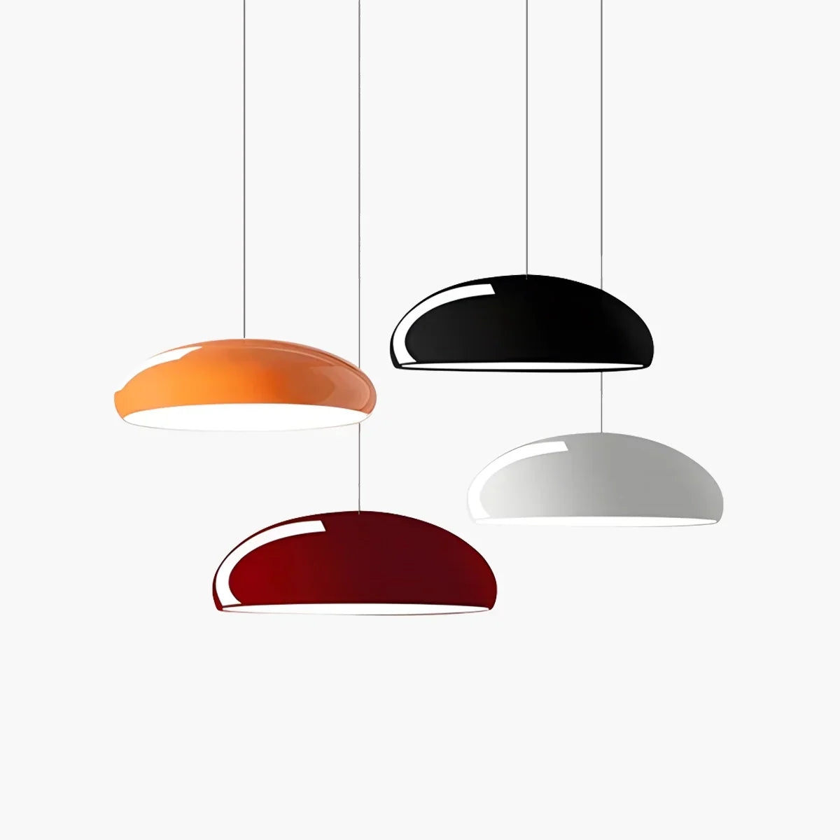 Pendant Light Metal Acrylic LED Black Dining Table Kitchen Island Modern Hanging Ceiling Lamp | Thomler