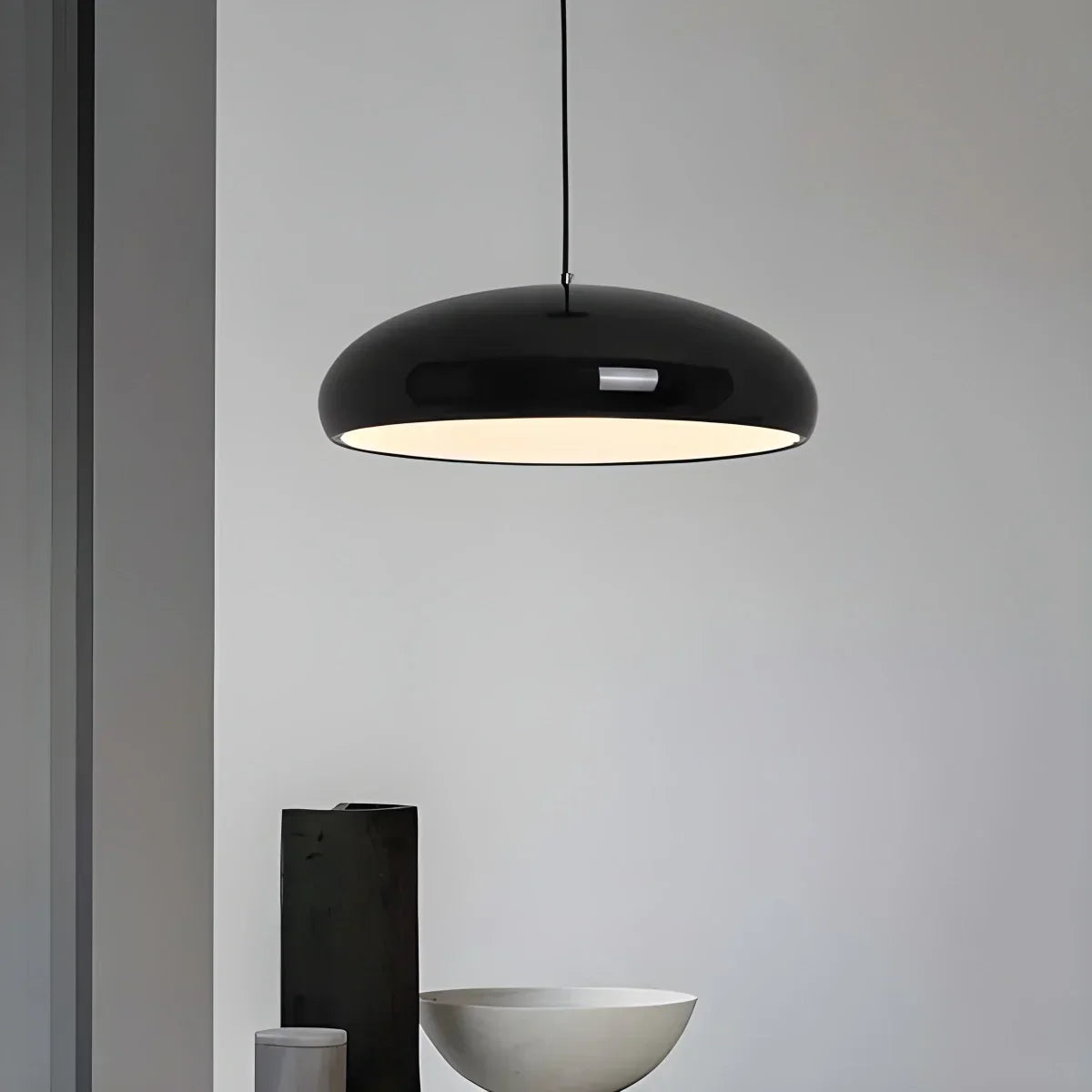 Pendant Light Metal Acrylic LED Black Dining Table Kitchen Island Modern Hanging Ceiling Lamp | Thomler