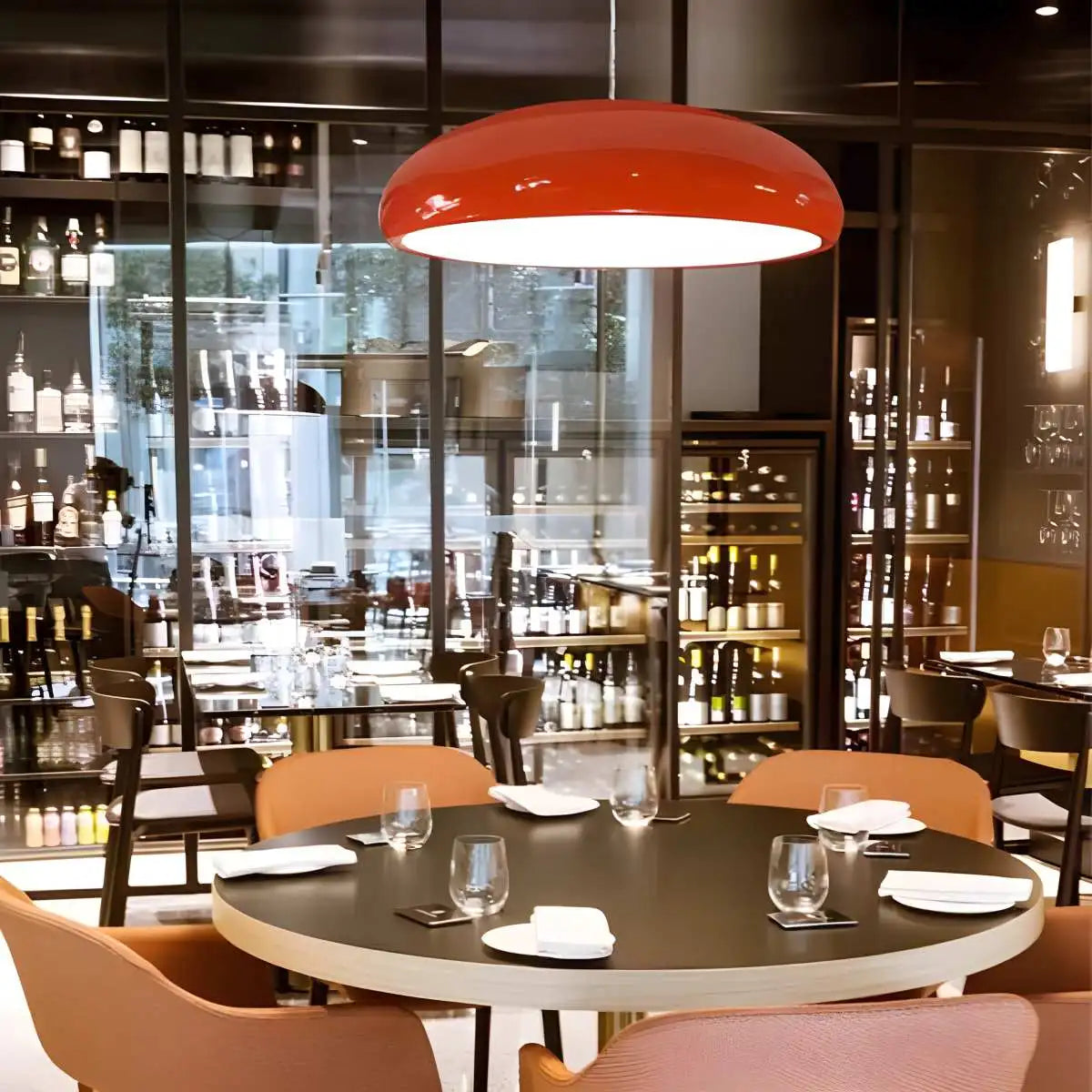 Pendant Light Metal Acrylic LED Black Dining Table Kitchen Island Modern Hanging Ceiling Lamp | Thomler