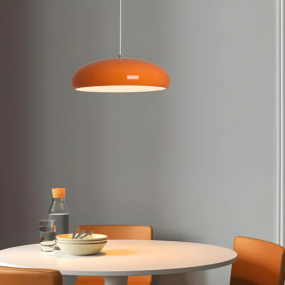 Pendant Light Metal Acrylic LED Black Dining Table Kitchen Island Modern Hanging Ceiling Lamp | Thomler