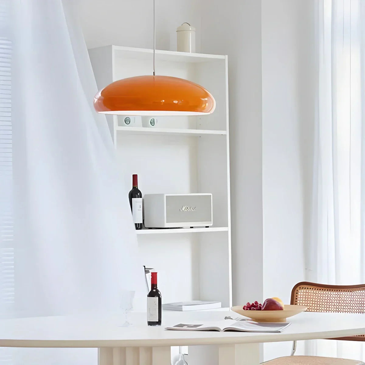 Pendant Light Metal Acrylic LED Black Dining Table Kitchen Island Modern Hanging Ceiling Lamp | Thomler