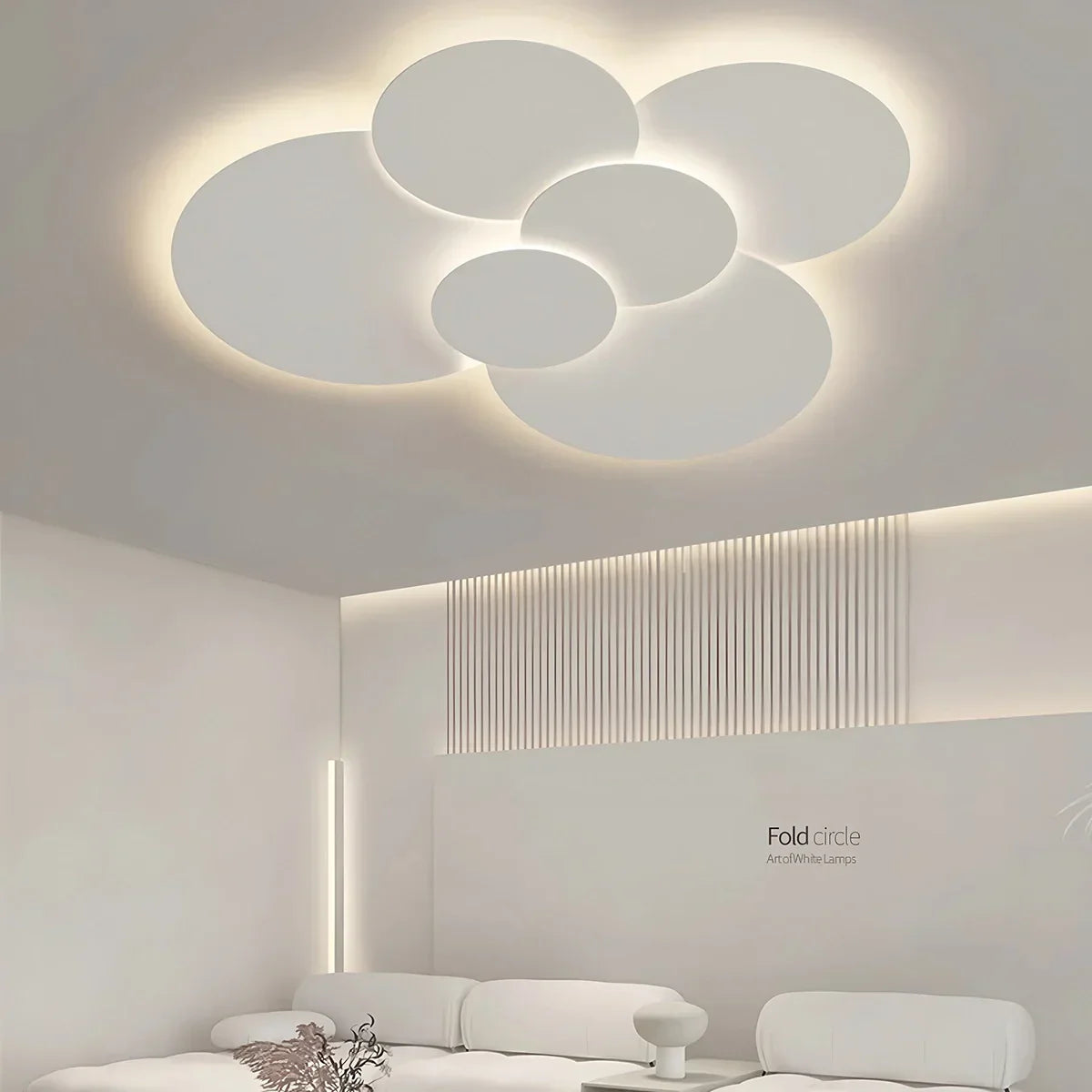 Ceiling Light Integrated LED Adjustable Discs White Dimmable Living Room Bathroom Modern Flush Mount Lighting Remote Control | Thomler