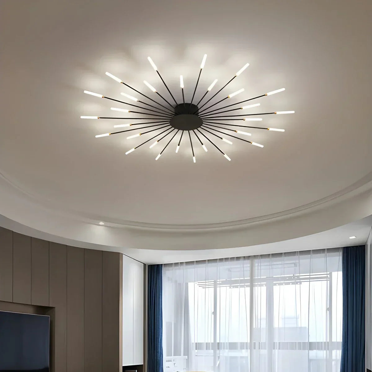 Ceiling Light Metal LED 20 To 42 Light Points Living Room Dining Room Dimmable Remote Modern Lighting Fixture | Thomler