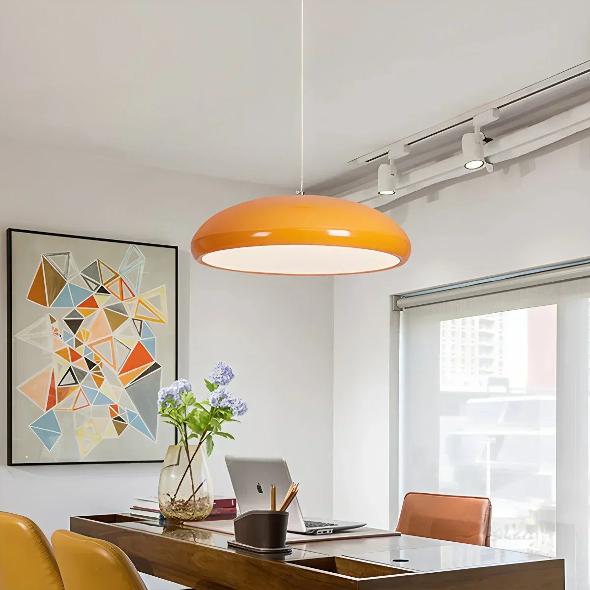 Pendant Light Metal Acrylic LED Black Dining Table Kitchen Island Modern Hanging Ceiling Lamp | Thomler