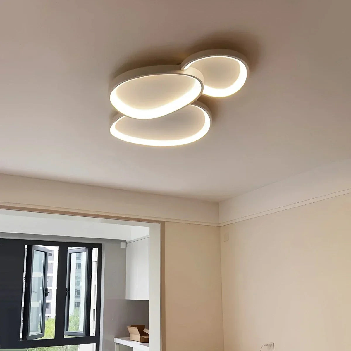 Ceiling Light Metal Oval 60.0 cm Dimmable LED Bedroom Hallway Living Room Adjustable Light Colours | Thomler