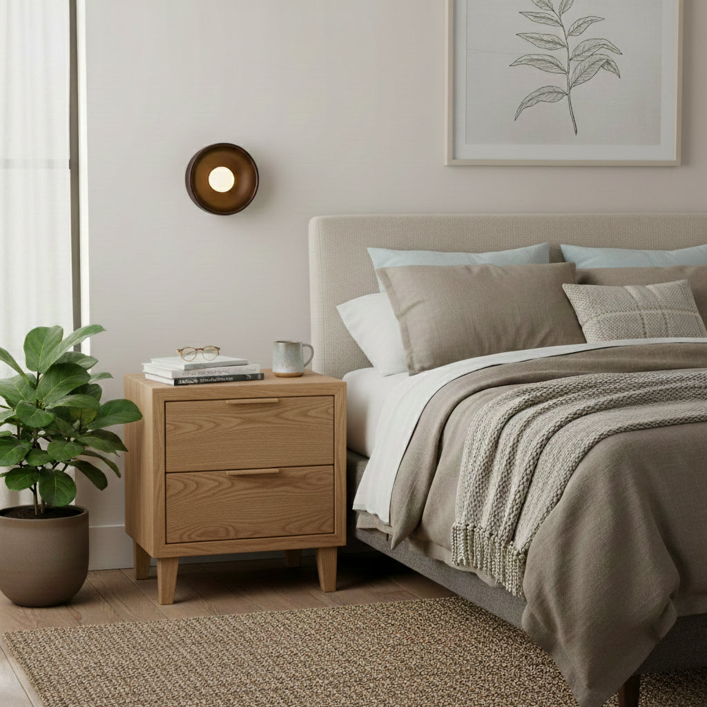 Wall Lamp Aluminum 7.1 in White Bedroom Hallway Reading Light Minimalist Compact Design | Thomler