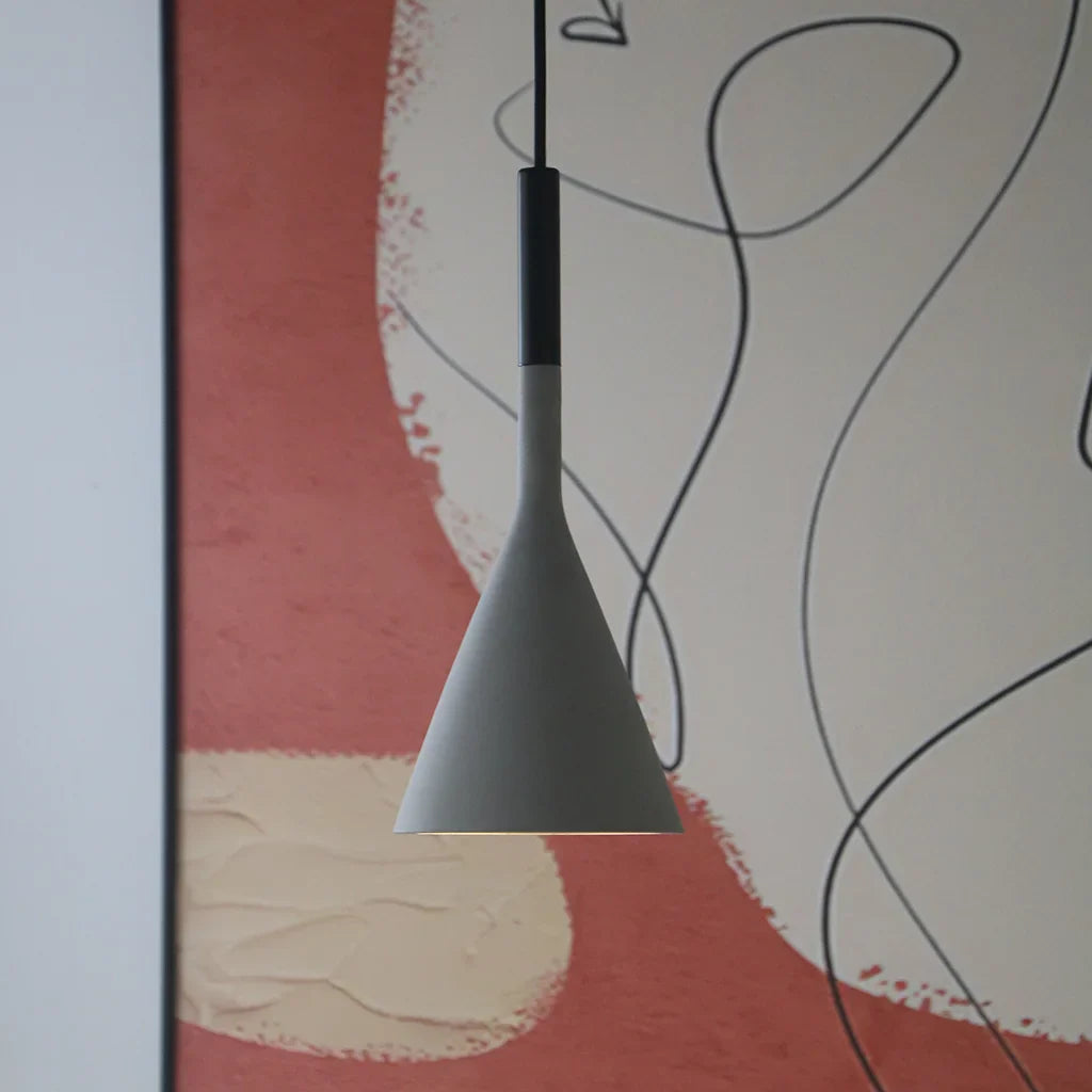 Pendant Light Concrete 10 in Grey Adjustable Dining Room Kitchen Island Hanging Ceiling Lamp | Thomler