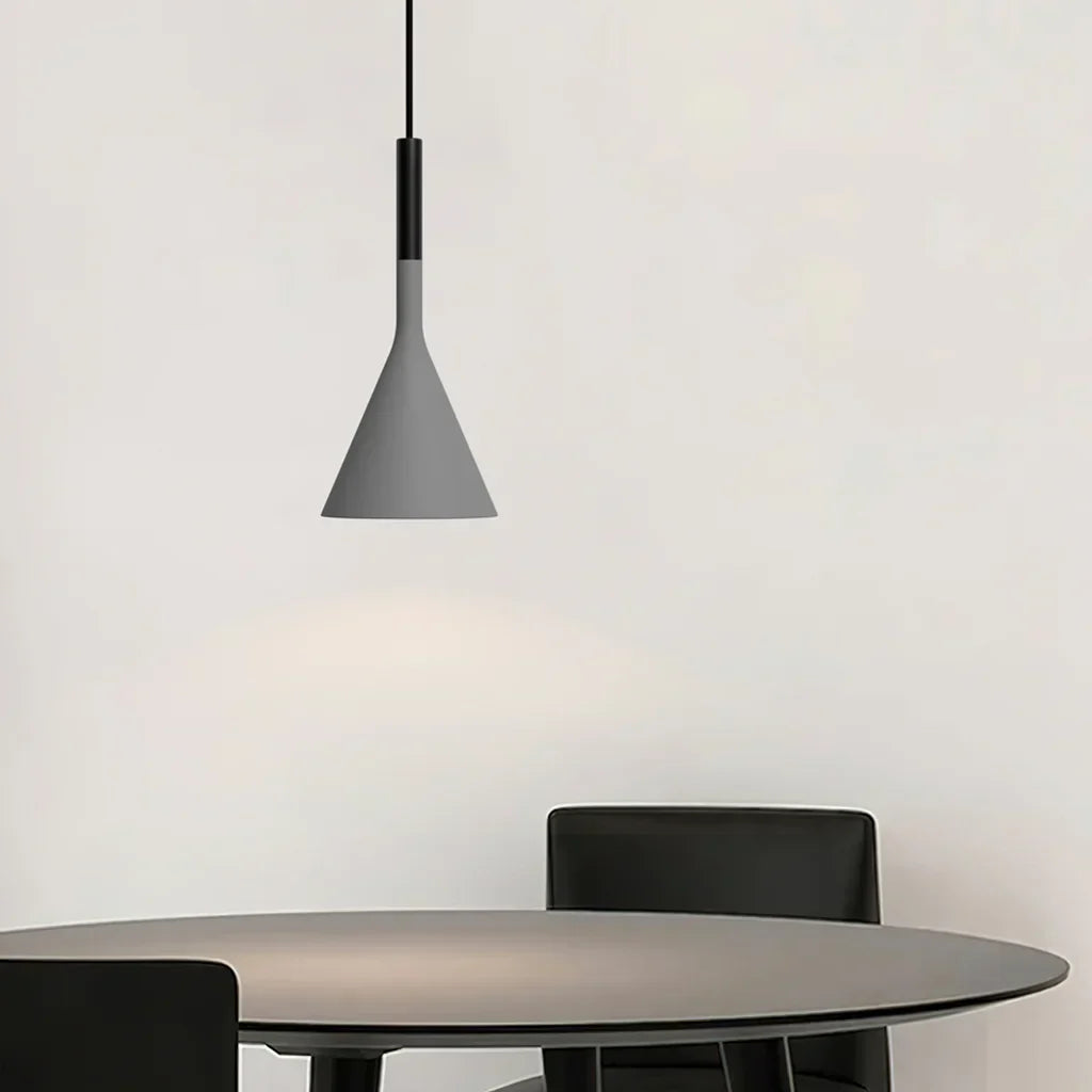 Industrial Concrete-Style Hanging Light – Tapered Cone Pendant for Kitchen Island & Dining Table | Thomler