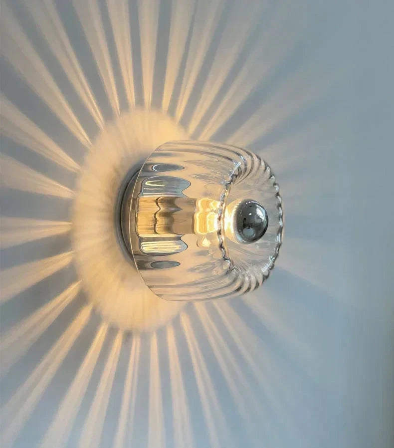 Frosted Glass Wall Sconce with Metal Base for Living Room, Bedroom, Hallway – Modern Minimalist E14 Light Fixture – 6.3 in Globe | Thomler