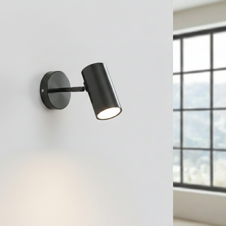 Wall Spotlight Metal 12.0 cm Integrated LED Bedroom Reading Accent Light Adjustable Rotating Hallway Artwork Lamp | Thomler