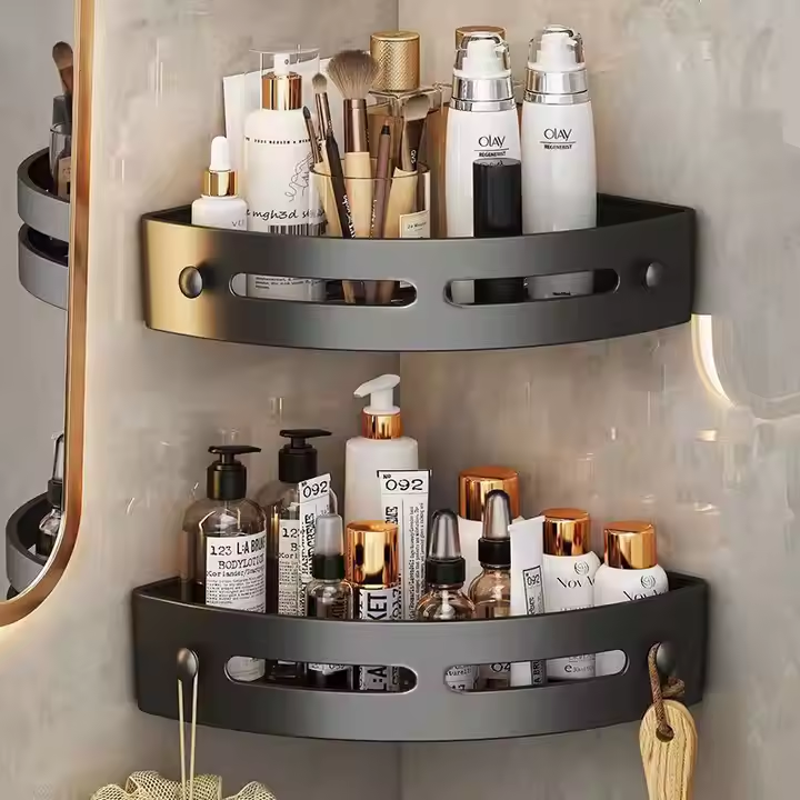 Clear Adhesive Shower Caddy – No-Drill Organizer for Bathroom Storage | Thomler