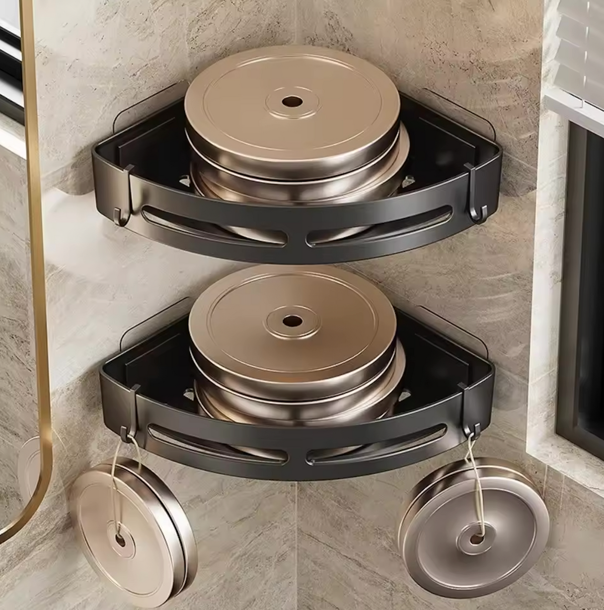 Clear Adhesive Shower Caddy – No-Drill Organizer for Bathroom Storage | Thomler