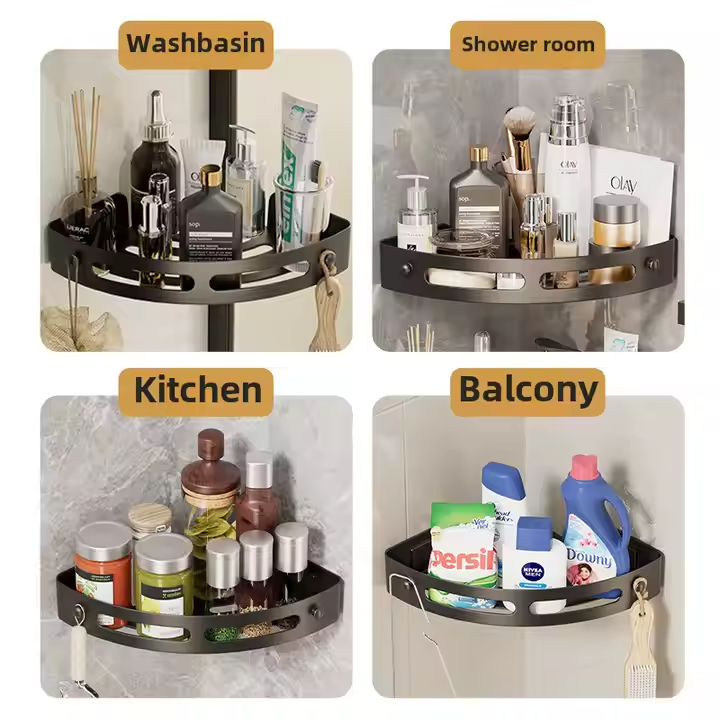 Clear Adhesive Shower Caddy – No-Drill Organizer for Bathroom Storage | Thomler