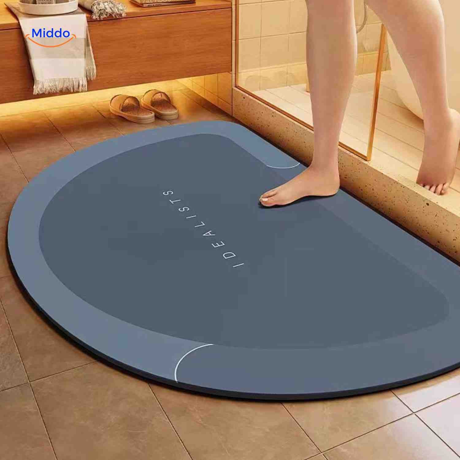Ultra-Absorbent Diatomaceous Bathroom Mat with Non-Slip Base – Fast-Drying, Soft-Touch Surface for Shower & Tub – Available in | Thomler