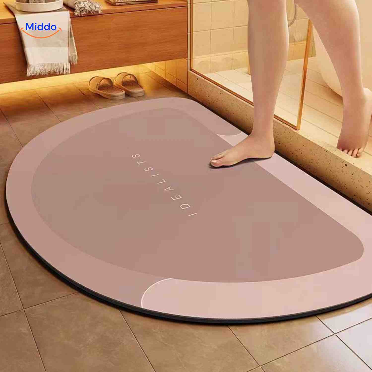 Ultra-Absorbent Diatomaceous Bathroom Mat with Non-Slip Base – Fast-Drying, Soft-Touch Surface for Shower & Tub – Available in | Thomler