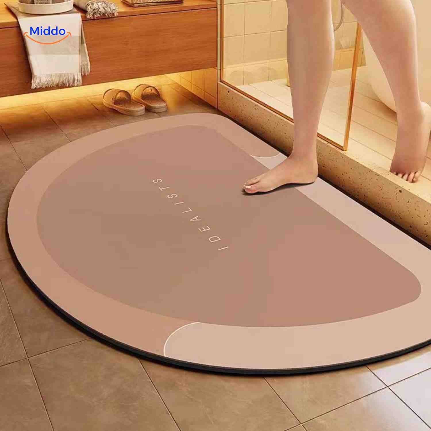 Ultra-Absorbent Diatomaceous Bathroom Mat with Non-Slip Base – Fast-Drying, Soft-Touch Surface for Shower & Tub – Available in | Thomler