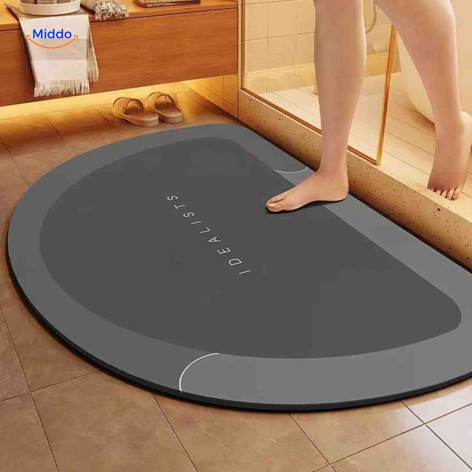 Ultra-Absorbent Diatomaceous Bathroom Mat with Non-Slip Base – Fast-Drying, Soft-Touch Surface for Shower & Tub – Available in | Thomler