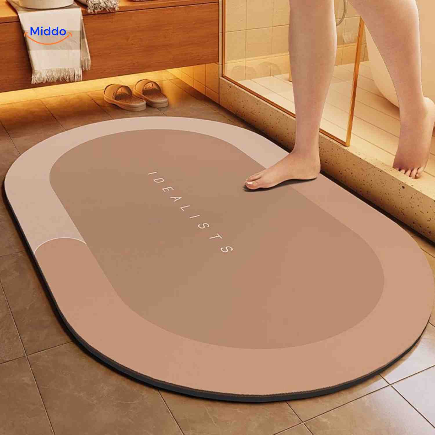 Ultra-Absorbent Diatomaceous Bathroom Mat with Non-Slip Base – Fast-Drying, Soft-Touch Surface for Shower & Tub – Available in | Thomler
