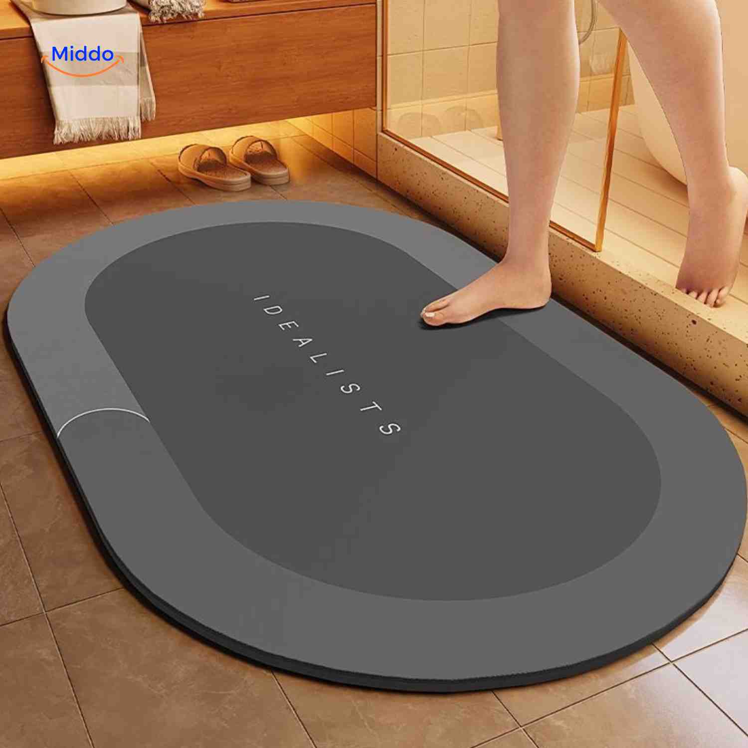 Ultra-Absorbent Diatomaceous Bathroom Mat with Non-Slip Base – Fast-Drying, Soft-Touch Surface for Shower & Tub – Available in | Thomler