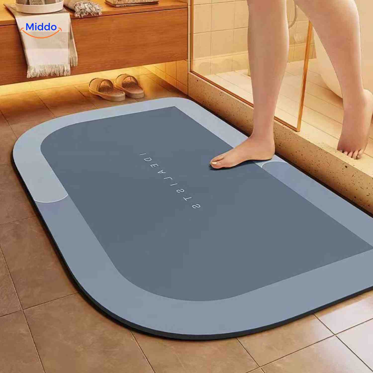 Ultra-Absorbent Diatomaceous Bathroom Mat with Non-Slip Base – Fast-Drying, Soft-Touch Surface for Shower & Tub – Available in | Thomler