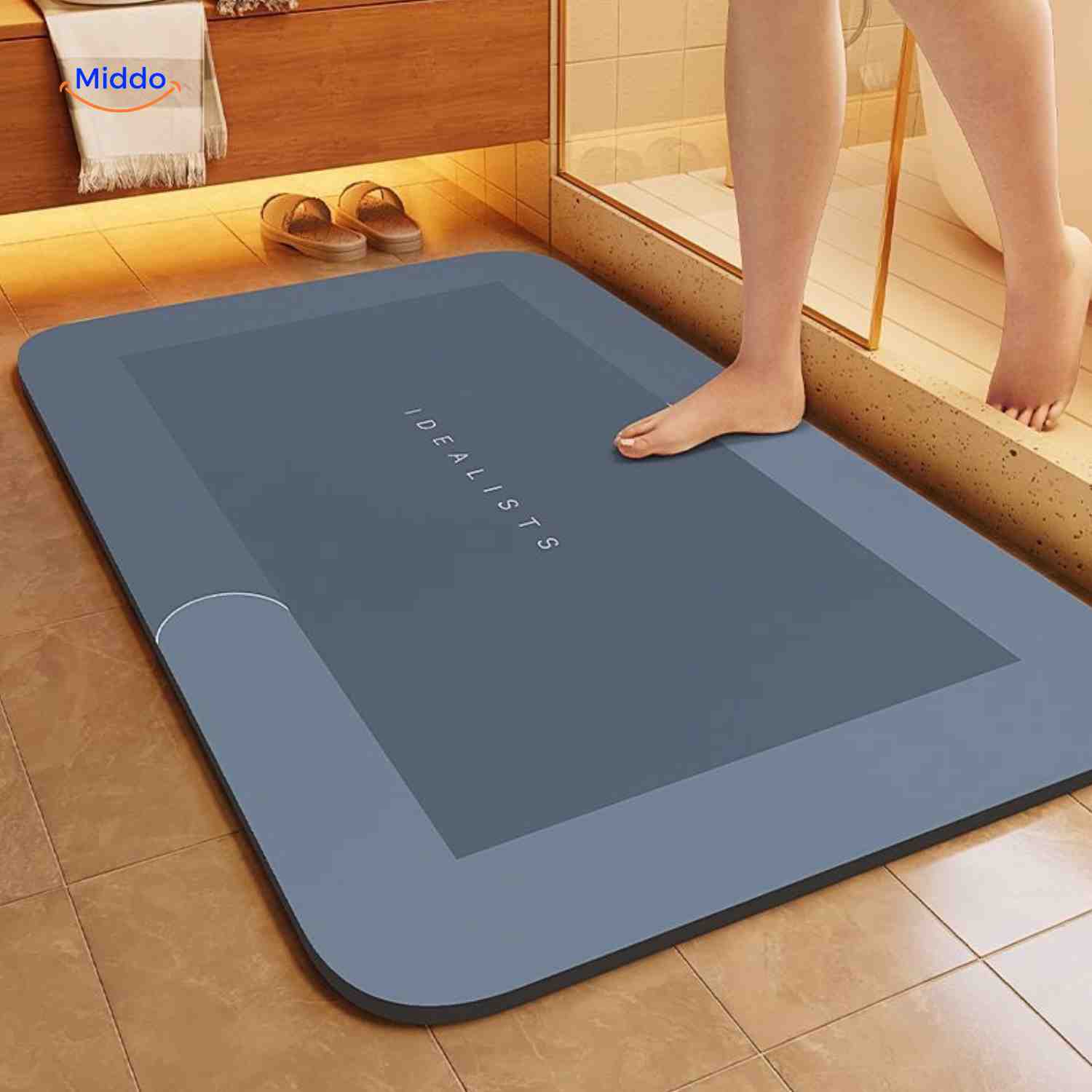 Ultra-Absorbent Diatomaceous Bathroom Mat with Non-Slip Base – Fast-Drying, Soft-Touch Surface for Shower & Tub – Available in | Thomler