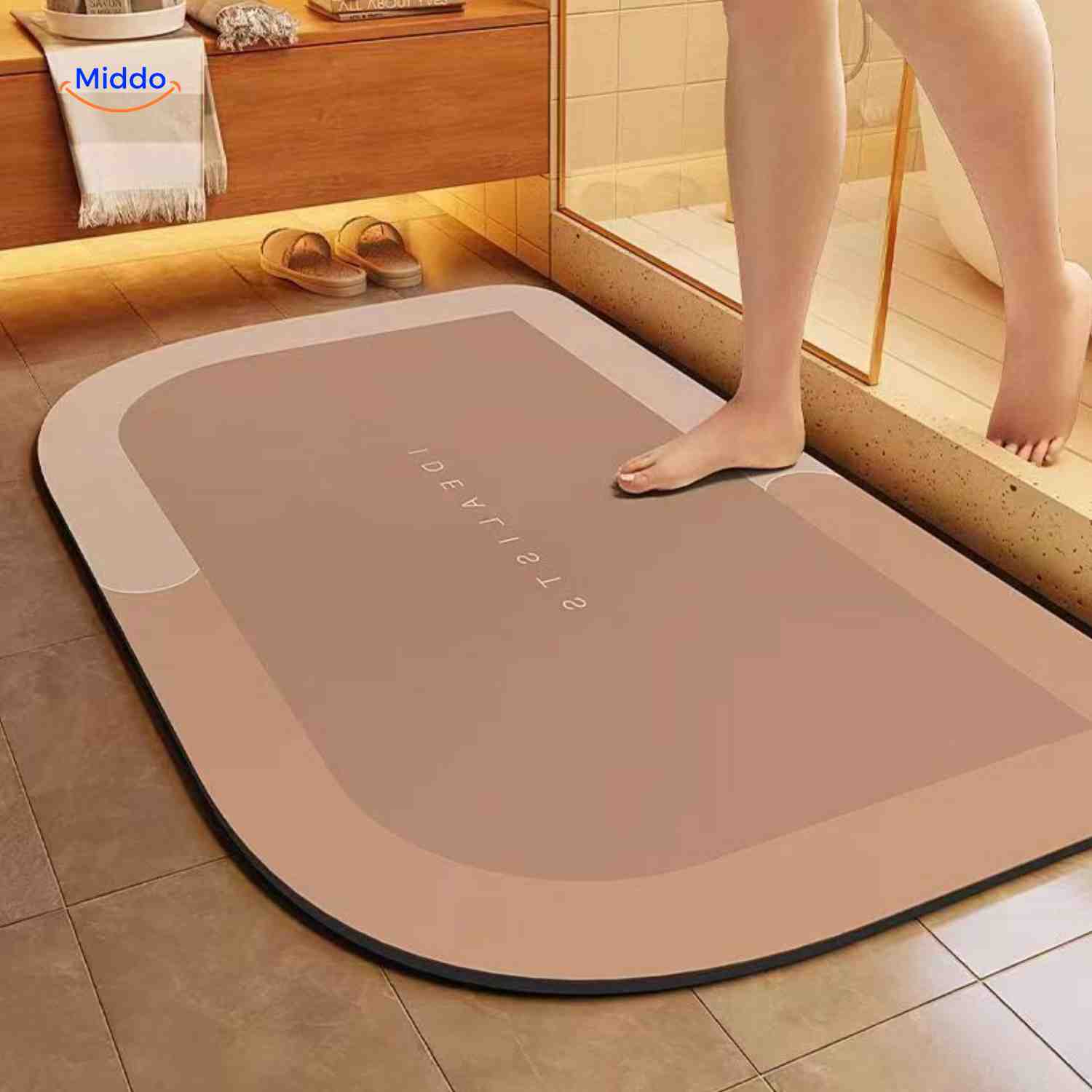 Ultra-Absorbent Diatomaceous Bathroom Mat with Non-Slip Base – Fast-Drying, Soft-Touch Surface for Shower & Tub – Available in | Thomler