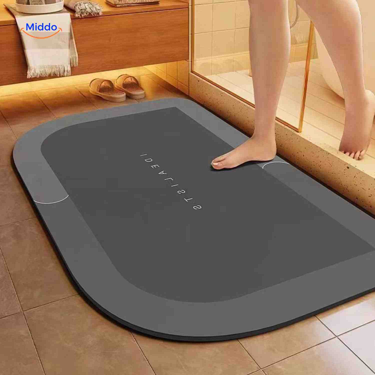Ultra-Absorbent Diatomaceous Bathroom Mat with Non-Slip Base – Fast-Drying, Soft-Touch Surface for Shower & Tub – Available in | Thomler