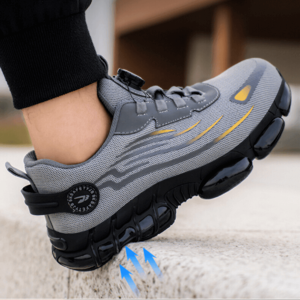 Men's Steel Toe Work Shoes with Arch Support & Slip-Resistant Outsole – Athletic Safety Footwear for Warehouse, Construction & Industrial Jo | Thomler