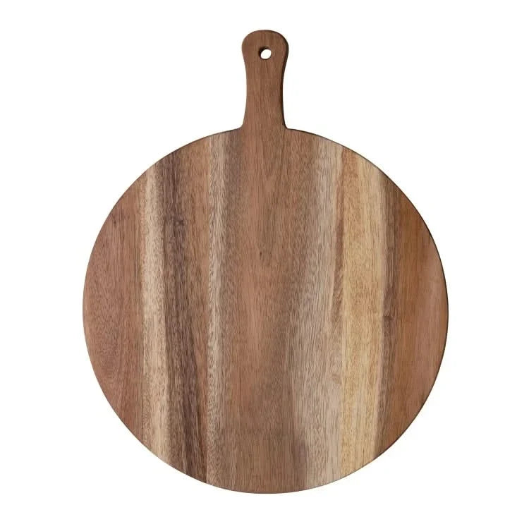 Round Suar Wood Cutting & Serving Board – Natural Organic Grain for Kitchen Display & Food Prep | Thomler