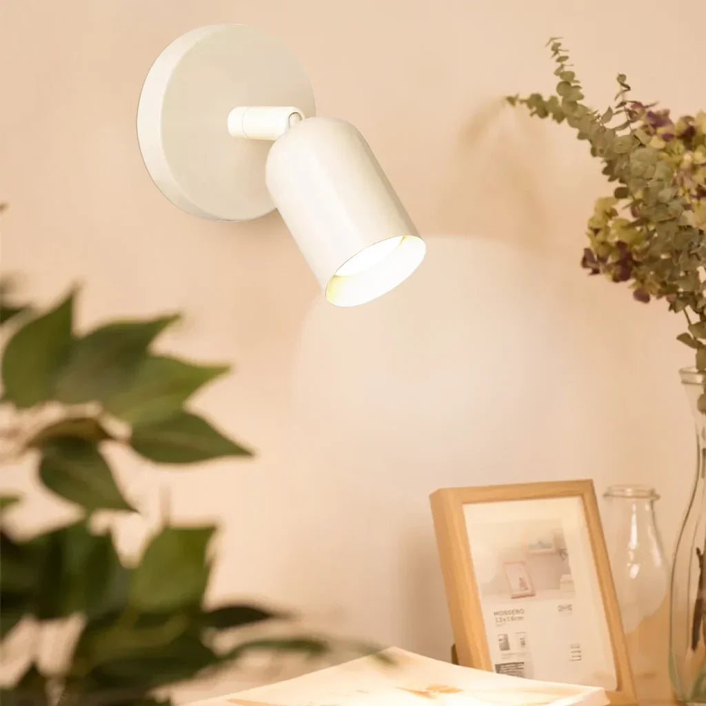 Wall Light Metal 10W LED Rotatable Cylindrical Shade Bedside Bedroom Reading Adjustable Modern Bauhaus Style | Thomler