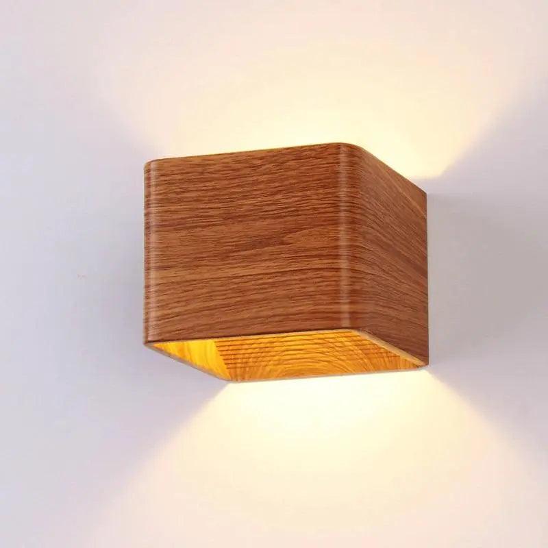 Hardwired Bedroom Sconce with Wood-Look Finish – Modern Scandinavian Ambient Lighting Fixture for Master Suite, Guest Room & Hallway | Thomler