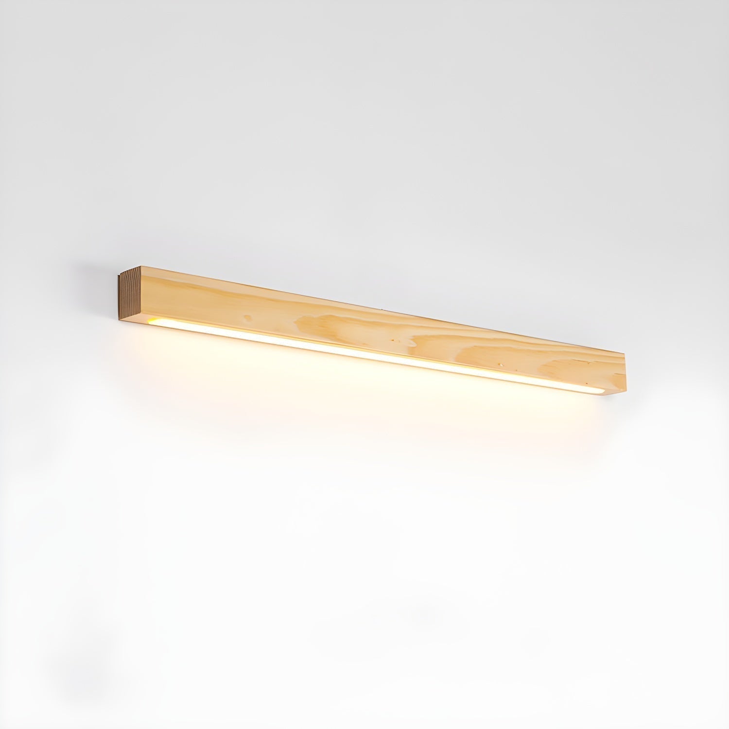 Linear Wood Wall Sconce with Integrated LED – Modern Slim Profile Light for Hallways, Bathrooms, Bedrooms | Thomler
