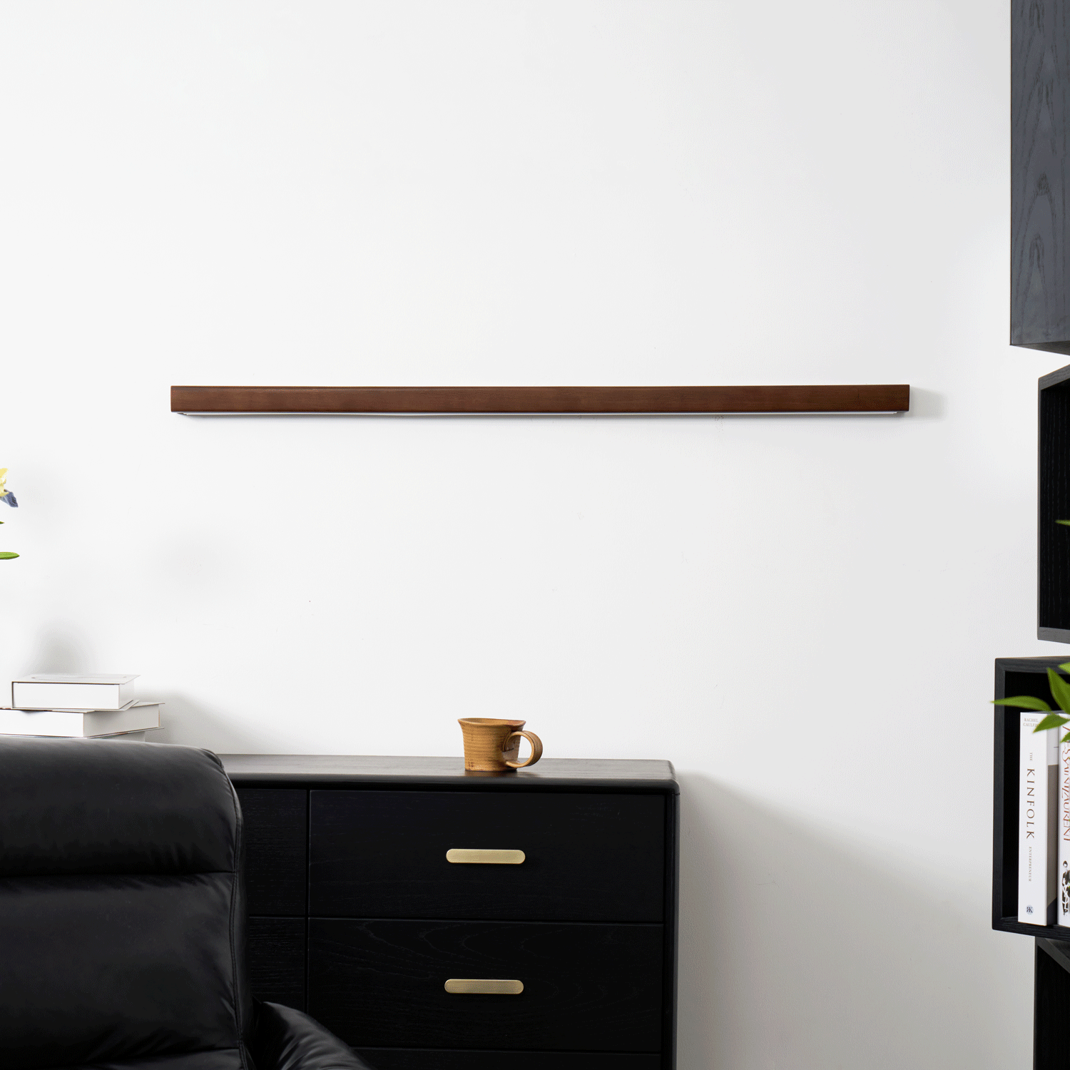 Linear Wall Light 12W Natural Pine Wood 23.6 in Indoor Hallway Vanity Lighting Modern Minimalist Fixture | Thomler