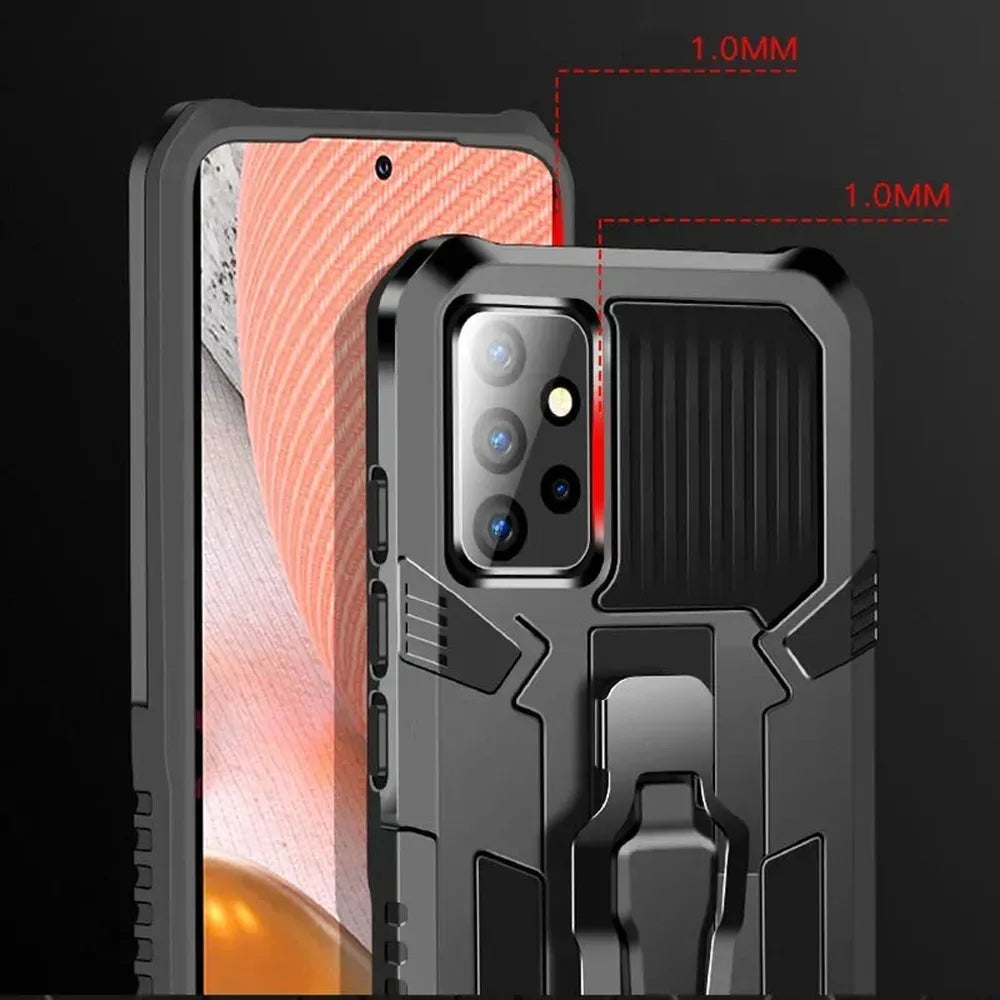 Heavy-Duty Belt Clip Phone Case for Samsung Galaxy – Rugged Dual-Layer Protection with Holster – S21 S22 S23 S24 S25 Plus Ultra | Thomler