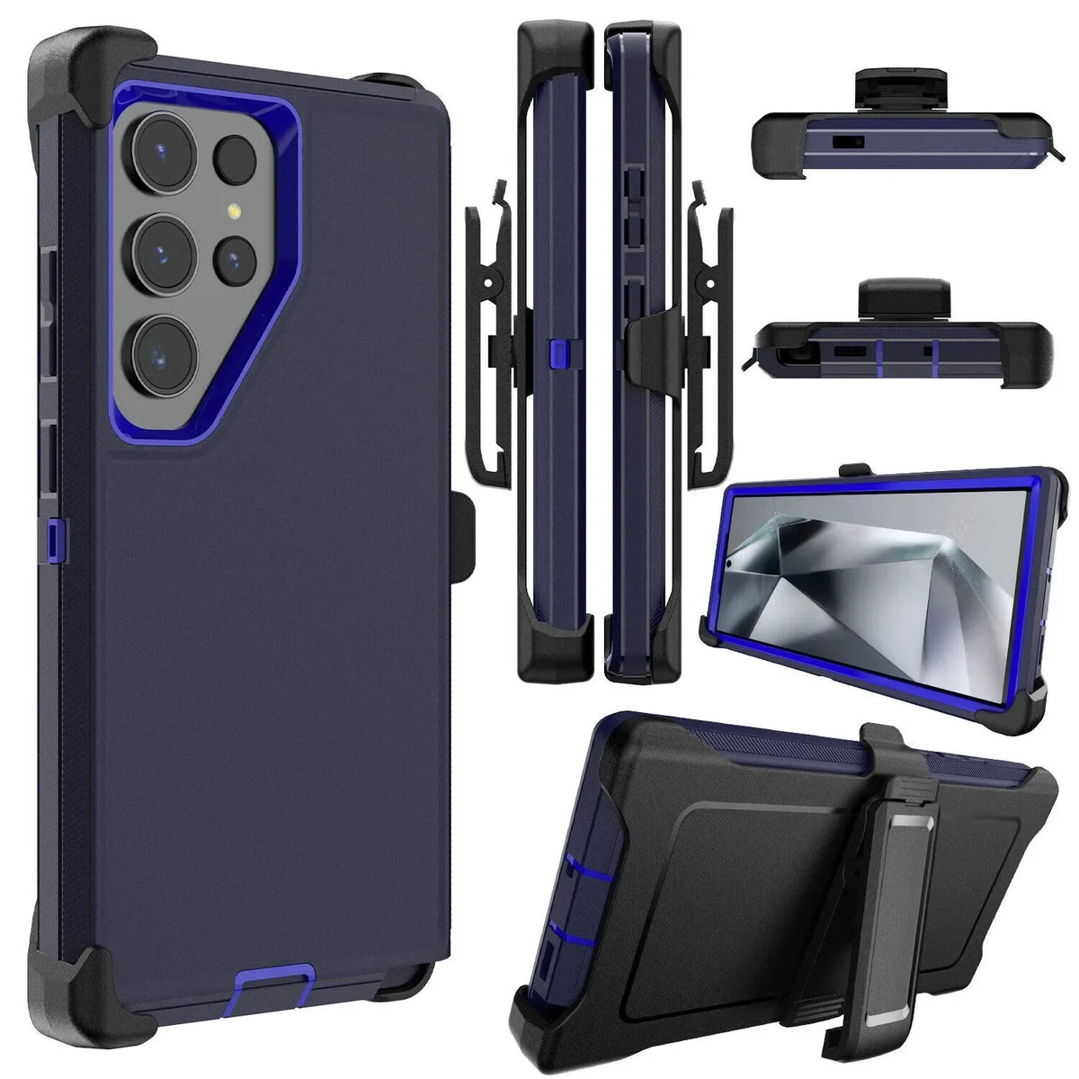 Heavy-Duty Belt Clip Phone Case for Samsung Galaxy – Rugged Dual-Layer Protection with Holster – S21 S22 S23 S24 S25 Plus Ultra | Thomler