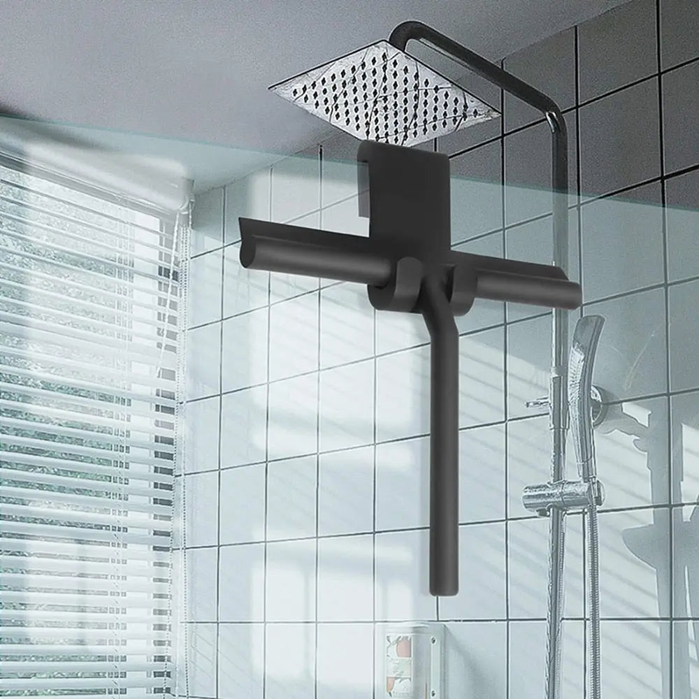 Silicone Bathroom Squeegee for Glass Shower Doors, Mirrors & Tile – Streak-Free Wiper with Ergonomic Handle for Daily Water Removal | Thomler