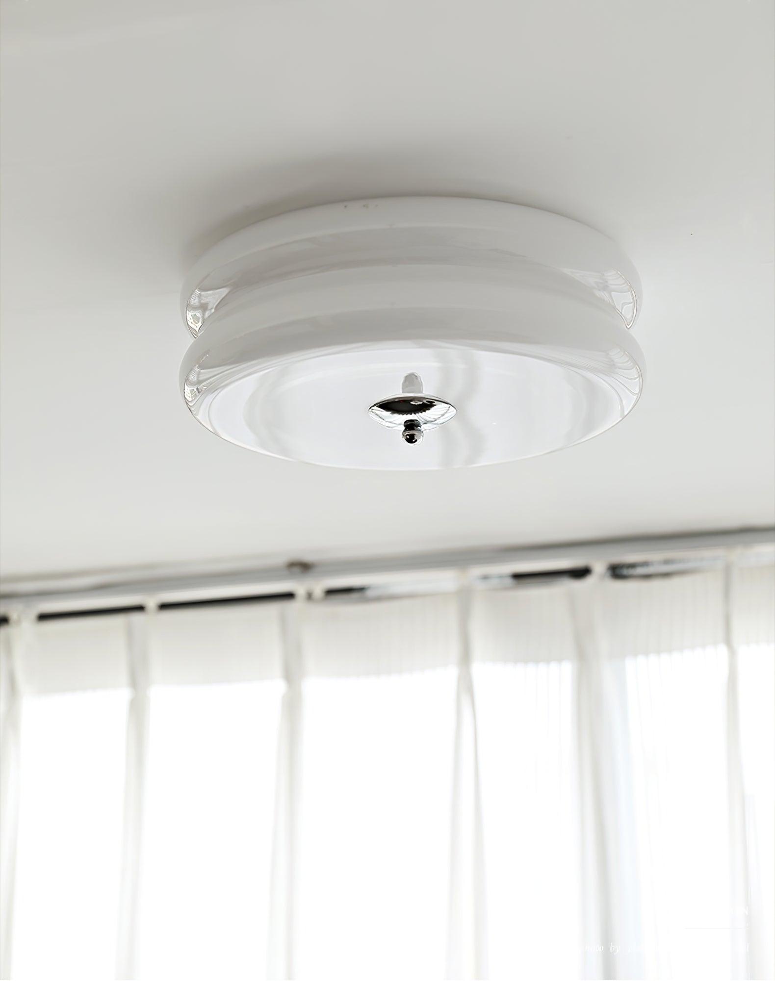 Ceiling Light Glass Metal 32.0 cm Warm LED Living Room Art Deco Flush Mount Hallway Lighting | Thomler
